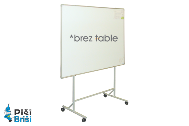 Piši-Briši mobilno STOJALO na kolesih za AluFrame BELE magnetne TABLE ST 120
