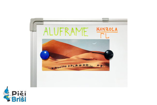 Piši-Briši BELA magnetna TABLA  90x150cm AluFrame s priborom WH105AX
