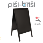 Securit  ULIČNA A kredna TABLA 125x69cm Woody - okvir ČRNE barve SBSBL120