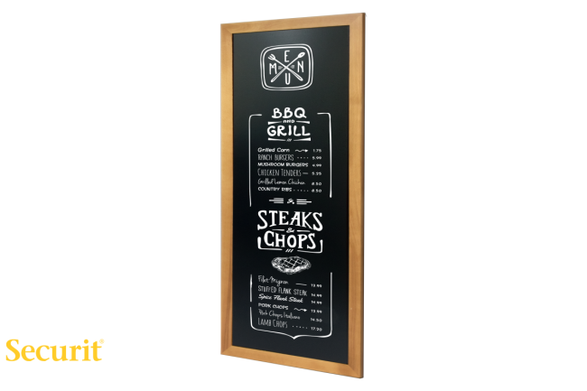 Securit KREDNA TABLA 60x150cm DeLuxe z okvirjem v barvi TIKA WBLTE150