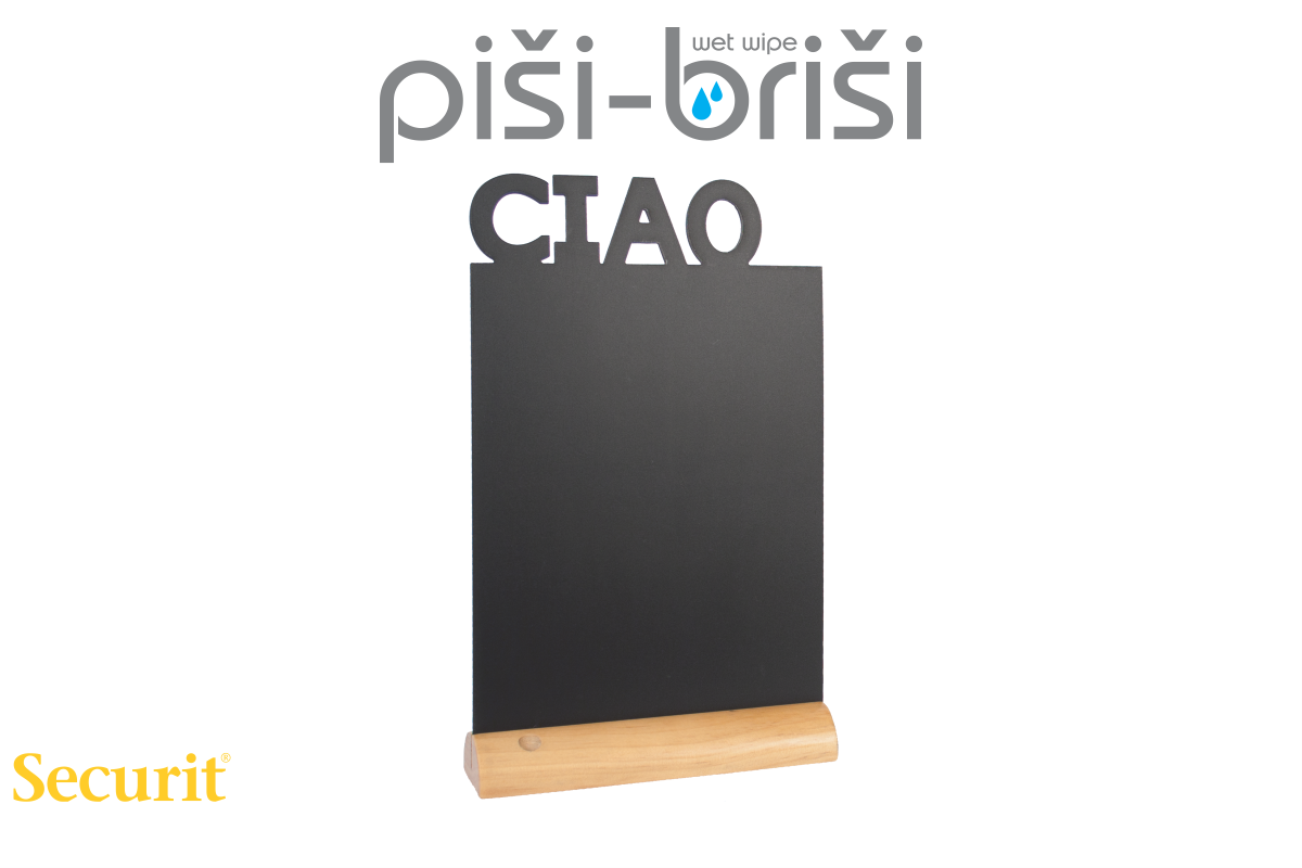 Securit KREDNA samostoječa TABLA Silhouette z napisom CIAO FBTCIAO