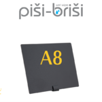Securit etiketne KREDNE TABLE A8 v ČRNI barvi s priborom za postavitev TAGA8WT