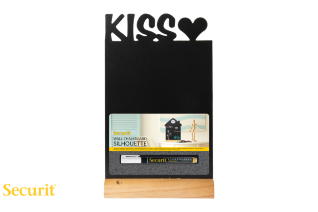 Securit KREDNA samostoječa TABLA Silhouette z napisom KISS FBTKISS