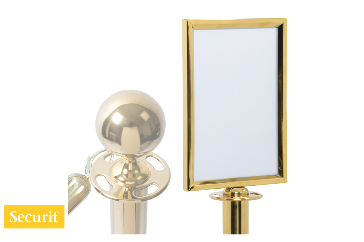 Securit INFO okvir A4 za zlati USMERJEVALNI STEBRIČEK z vrvjo RSSIGNA4PG Securit INFO okvir A4 za zlati USMERJEVALNI STEBRIČEK z vrvjo RSSIGNA4PG