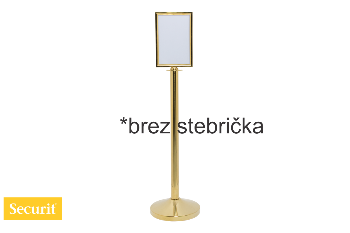 Securit INFO okvir A4 za zlati USMERJEVALNI STEBRIČEK z vrvjo RSSIGNA4PG Securit INFO okvir A4 za zlati USMERJEVALNI STEBRIČEK z vrvjo RSSIGNA4PG