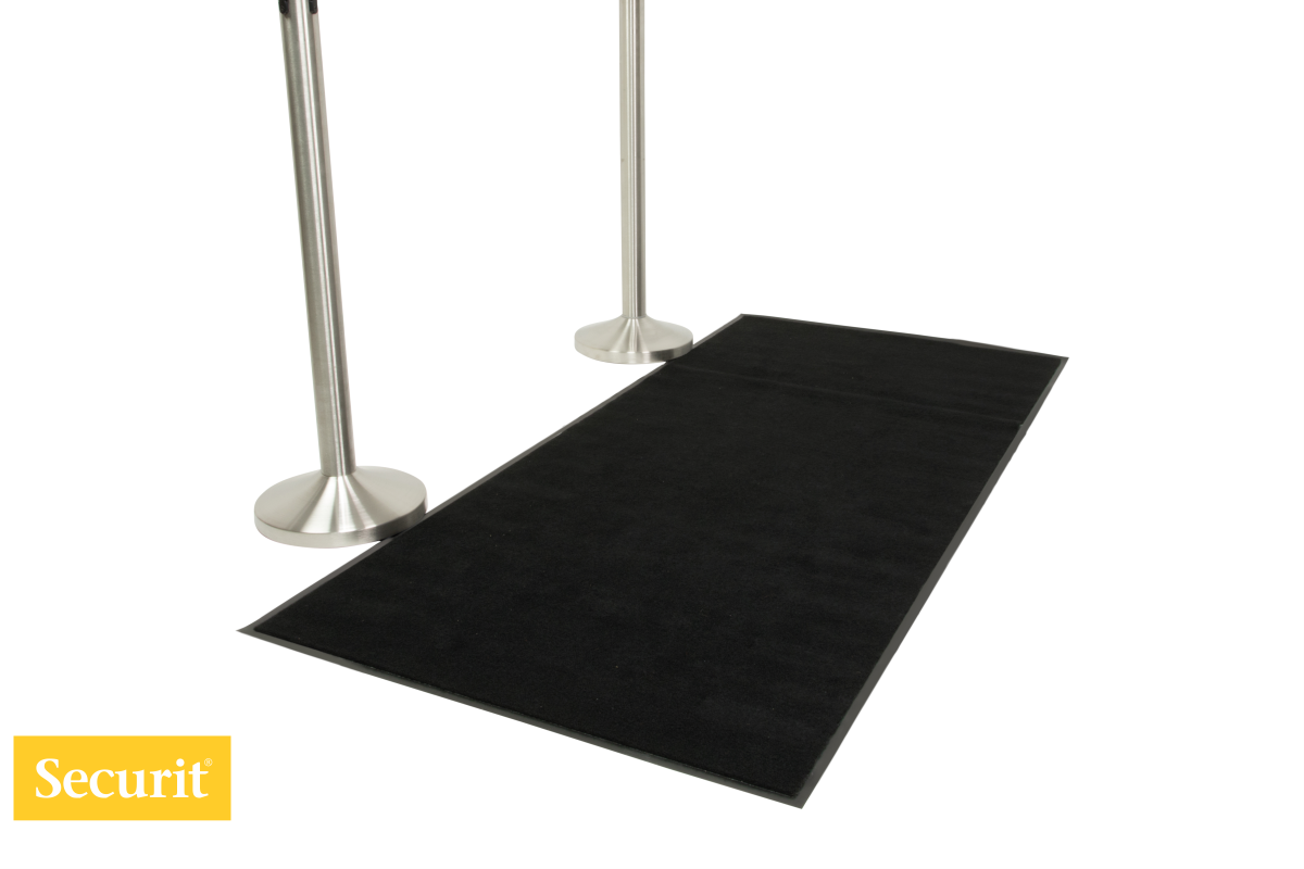 Securit vhodni TEPIH črne barve s protizdrsno gumo 200x90cm RS200BL