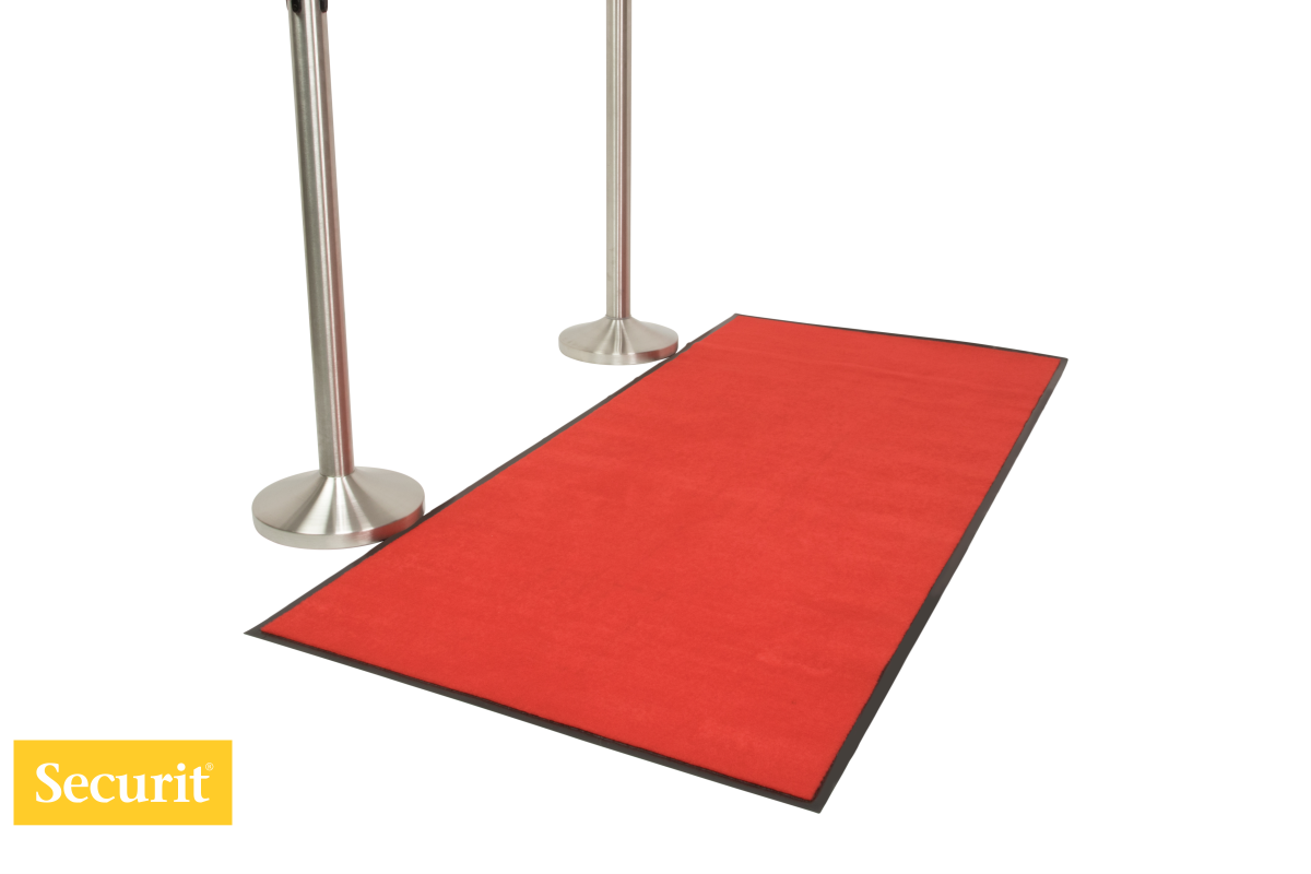 Securit vhodni TEPIH rdeče barve s protizdrsno gumo 200x90cm RS200RD