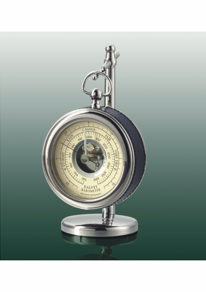 DALVEY barometer na namiznem stojalu iz poliranega nerjavečega jekla 00632