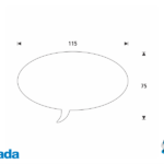 Piši-Briši BELA magnetna TABLA  75x115cm SkinShape z obliko TALK NBT-6440WT