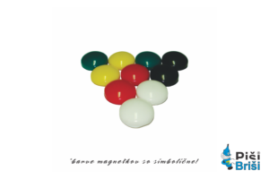 Piši-Briši 2cm MAGNETI različnih barv za bele magnetne table PM210