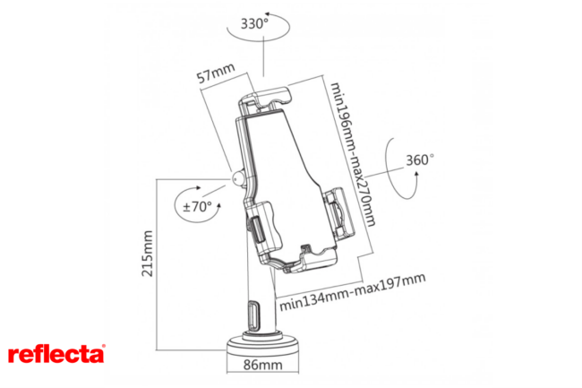 reflecta TABLIČNI NOSILEC s ključavnico Tabula Lock II 23233