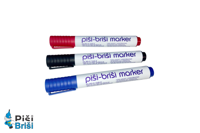 Piši-Briši MARKERJI za bele magnetne table - 3 barve MEDIUM WBM-138A3