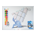 Piši-Briši BELA magnetna TABLA  80x100cm AluFrame s priborom WH0810AX