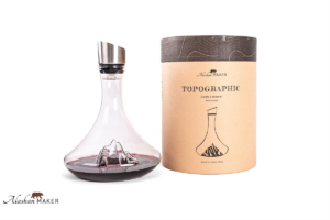 Alaskan MAKER DEKANTER za vino s topografijo gore Mont Blanc AMTOPO-C-B