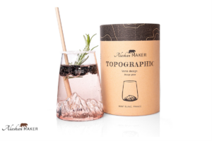 Alaskan MAKER DEKANTER za vino s topografijo gore Mount Everest AMTOPO-C-E