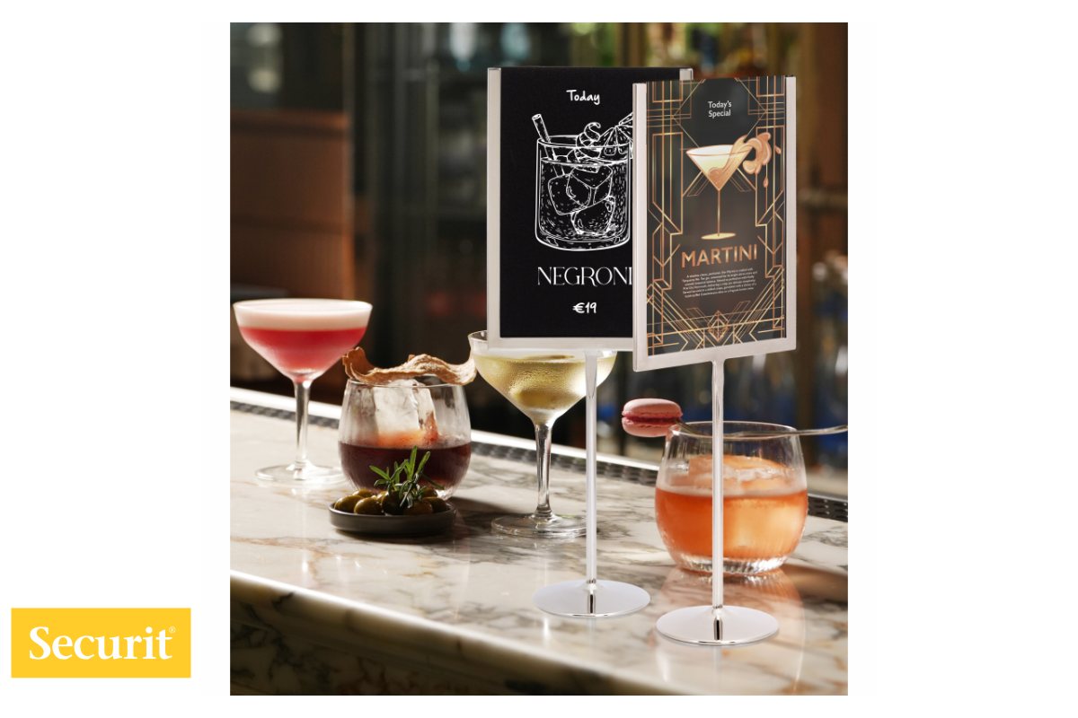 Securit samostoječi DISPLEJ za A5 letak ali črno tablo na kovinskemu stojalu TBMCHA5 Securit samostoječi DISPLEJ za A5 letak ali črno tablo na kovinskemu stojalu TBMCHA5