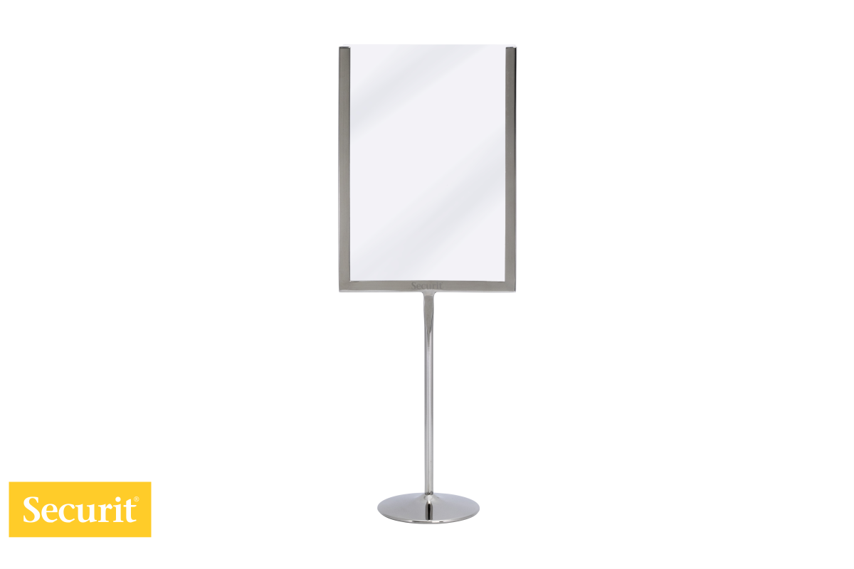 Securit samostoječi DISPLEJ za A5 letak ali črno tablo na kovinskemu stojalu TBMCHA5 Securit samostoječi DISPLEJ za A5 letak ali črno tablo na kovinskemu stojalu TBMCHA5
