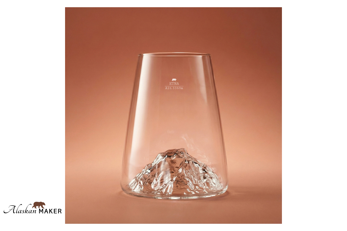 Alaskan MAKER KOZAREC za pijačo s topografijo Etna AMTOPO-VD-ET