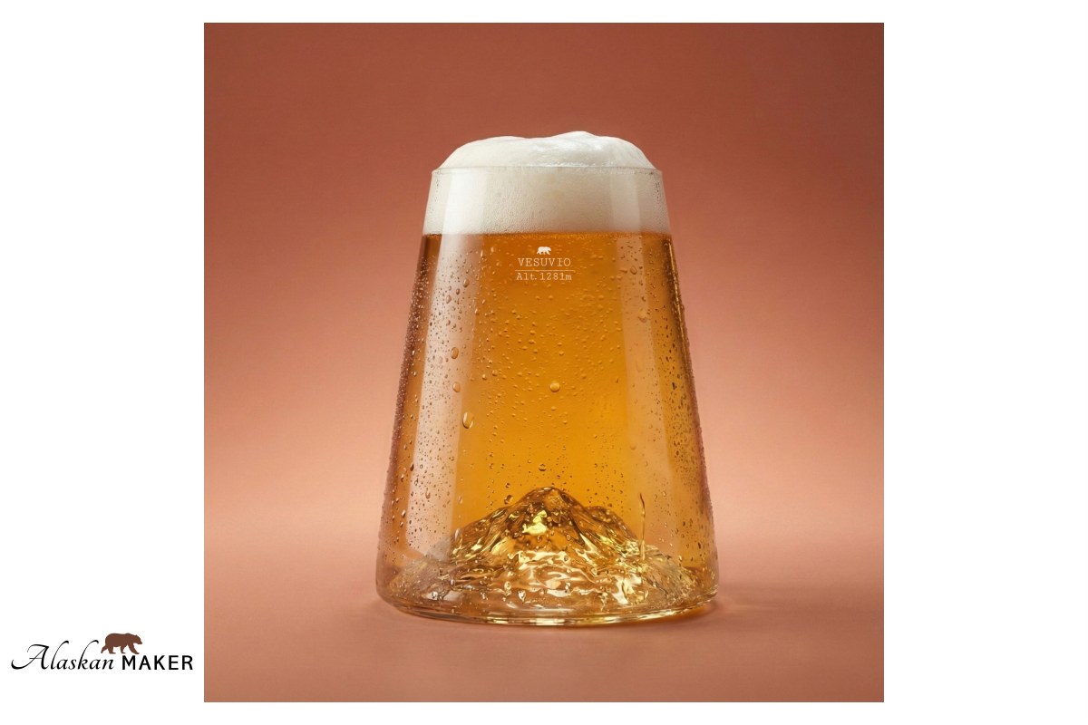 Alaskan MAKER KOZAREC za pijačo s topografijo Vesuvio AMTOPO-VD-V