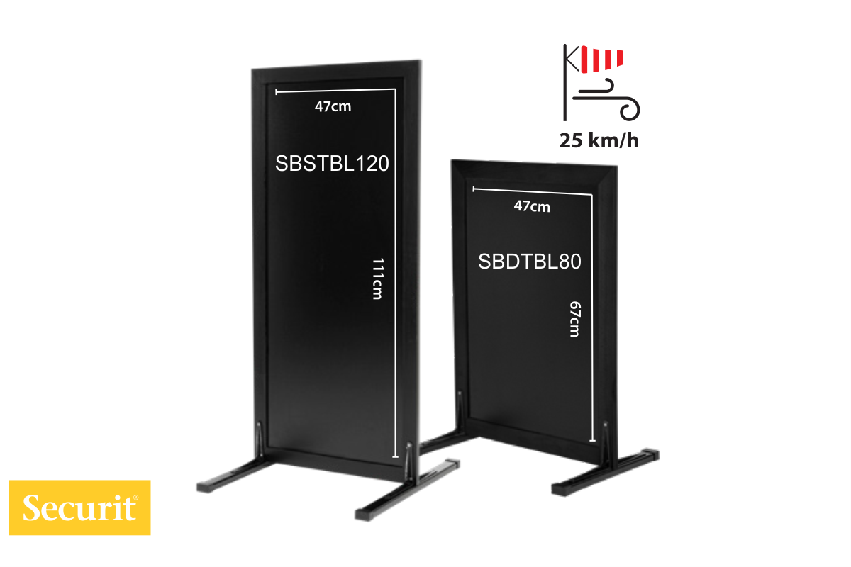 Securit ULIČNA kredna TABLA 80x60cm Woody - T okvir ČRNE barve SBDTBL80 Securit ULIČNA kredna TABLA 80x60cm Woody - T okvir ČRNE barve SBDTBL80