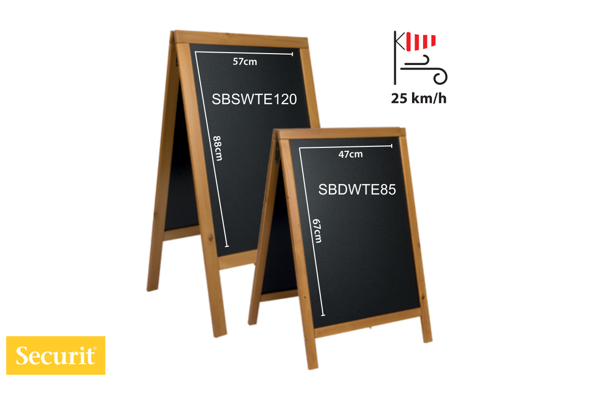 Securit ULIČNA kredna TABLA 85x55cm Woody - A okvir TIK barve SBDWTE85 Securit ULIČNA kredna TABLA 85x55cm Woody - A okvir TIK barve SBDWTE85